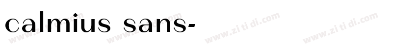 calmius sans字体转换